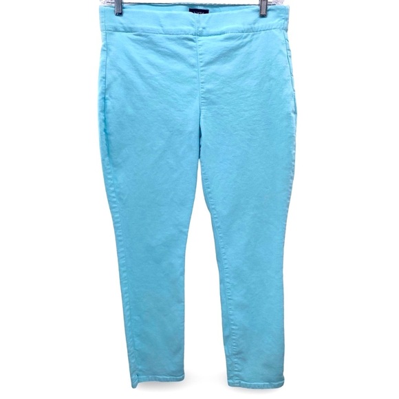 NYDJ Tiffany Blue Ankle Length Pull On Stretch Denim Size 12 - Picture 1 of 6